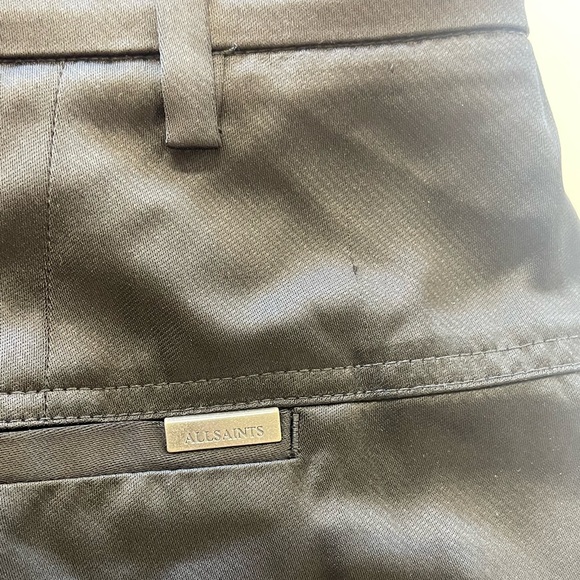 Allsaints Women’s Black Norah High-Rise, Wide-Leg Relaxed Trousers sz 6 - Picture 10 of 11